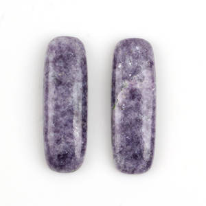 Cojín LARGO DE lepidolita morada Natural al por mayor, cabujón calibrado con parte posterior plana de 10x30mm, piedras preciosas sueltas para suministro de joyería - Product Image 1