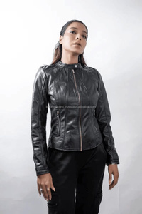 Boomletcorp Fabricants professionnels Veste en cuir à la mode Confortable Nouveau style tendance Vestes en cuir à la mode pour femmes - Product Image 4