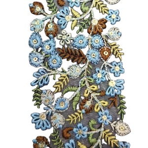 Adorno de encaje bordado de pestañas clásico para mujer elegante, ropa de moda, adorno de encaje bordado con hilo metálico para lujo - Product Image 1