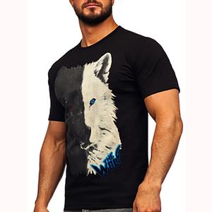 T-shirt à manches courtes col rond côtelé 100 % coton coupe classique pour homme, design personnalisé – Streetwear uni respirant et infroissable - Product Image 3