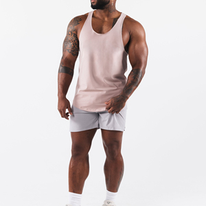<b>Men</b> Workout Fitness Stringer Undershirts Top Summer <b>Men's</b> Clothing Gym Fitness Tank Tops <b>Singlet</b> Custom Color - Product Image 1