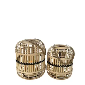 โคมไฟหวายทำด้วยมือทำจากฟางสานโคมไฟงานฝีมือสำหรับตกแต่งบ้านโคมไฟหวายทรงกลมร้อนโป๊ะโคม - Product Image 5