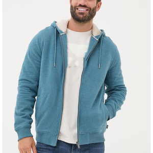 เสื้อฮู้ดดี้โอเวอร์ไซส์ผ้าฟลีซซิปหน้าสำหรับผู้ชายและผู้หญิง สไตล์วินเทจ ซักนุ่ม ระบายอากาศได้ดี ผลิตจากผ้าฝ้าย 100% พิมพ์ลายโลโก้ - Product Image 6