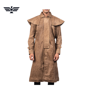 Men's Slim Brown Suede Leather <b>Motorcycle</b> <b>Jacket</b> Anti-wrinkle Faux Fur Lining <b>Vintage</b> Stand Collar Zipper Closure Winter Wear - Product Image 3