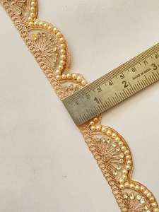 Encaje de Guipur Hecho a Medida, 100% Poliéster, Soluble en Agua, Estilo Vintage, con Bordado a Rayas, Colores Mezclados, para Boda - Product Image 2