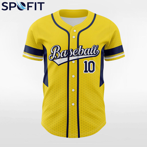 Camiseta de Béisbol Personalizada para Hombre, Talla Grande, Cuello en V, con Botones, Sublimación Personalizada, Transpirable, 2026 - Product Image 2