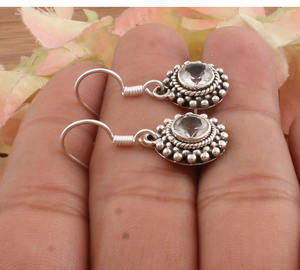 Boucles d'oreilles pendantes en topaze bleue naturelle, argent sterling 925, pour pierre précieuse, forme goutte, mariage, fête, anniversaire, cadeau - Product Image 3