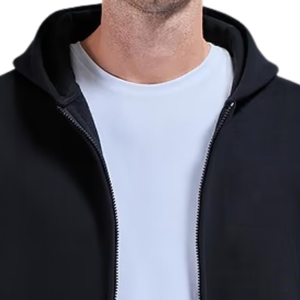 Sweat-shirt à capuche zippé pour homme, coupe décontractée, manches longues, avec poches avant, vêtements personnalisés, vente en gros - Product Image 5