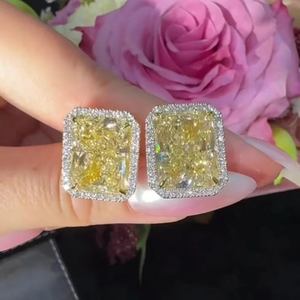 Boucles d'oreilles tendance en moissanite taille radiant, en argent sterling 925, bijoux de mode pour femme, usage quotidien, au meilleur prix - Product Image 4