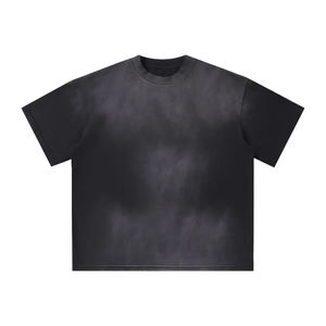 Camiseta Personalizada Lavada al por Mayor, Camiseta Vintage Lisa con Gráficos para Hombre, Camiseta Oversize de Hip Hop 100% Algodón de Alto Gramaje con Lavado Ácido - Product Image 5