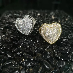 ZAWO HOUSE Luxury <b>Diamond</b> Moissanite Freshwater Pearl Heart <b>Ring</b> Men Women 925 Silver Plated Claw Setting Hip Hop Jewelry Daily - Product Image 6