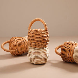 Bolso Mini de Mimbre Natural Estilo Vintage, Cesta de Almacenamiento Tejida a Mano de Ratán para Juguetes Infantiles, Bolso Pequeño para Juego de Imitación, Venta al por Mayor - Product Image 4