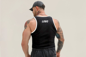 Custom Men's Gym <b>Sport</b> Training Personalized <b>Sports</b> <b>Tank</b> <b>Tops</b> Knitted Sleeveless Muscle Cotton and Spandex High Quality <b>Tank</b> <b>Top</b> - Product Image 5