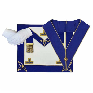 Provincial Undress Apron Set Hand Embroidered Masonic English Regalia Fabric Ribbon Cross-Stitching & <b>Needlework</b> Craft - Product Image 2