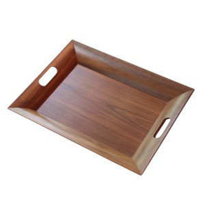Ensemble de vaisselle en bois artisanal, assiettes rondes en bois massif avec cuillère et fourchette en bois pour la table à manger - Product Image 2