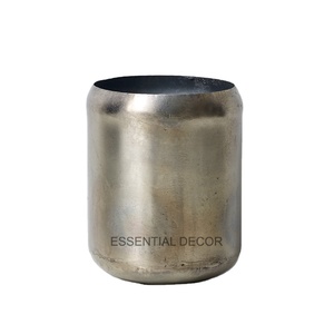 Diseño moderno de lujo hecho a mano aluminio fundido tamaño personalizado Mesa piso florero hogar sala de estar decoración plata antigua - Product Image 1