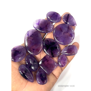 Ametista Estelar Natural Púrpura de Segunda Calidad, Gema Suelta en Cabujón, Formas y Tamaños Variados, Aproximadamente de 20 a 30 mm - Product Image 2