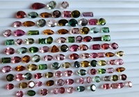Tourmaline naturelle multicolore, pierre magnifique facettée de formes variées, gemme rare en vrac pour la fabrication de bijoux, au prix d'usine en gros