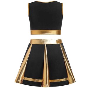 Uniforme de cheerleading personnalisé pour femmes adultes, ensemble 2 pièces, polyester/coton, logo d'équipe imprimé - Product Image 6