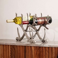 Support à vin en métal incurvé créatif, présentoir moderne