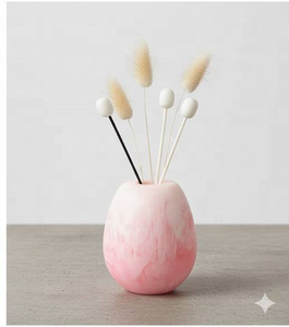 Vase en résine brillante moderne et élégant, orchidée artificielle, fabrication artisanale haut de gamme, écologique, grande capacité, décoration de table pour la maison et le bureau - Product Image 3