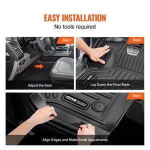 Per Ford F-250/F-350/F-450 tappetini auto da 2017 2022 Set 3 pezzi per auto tappetini - Product Image 6