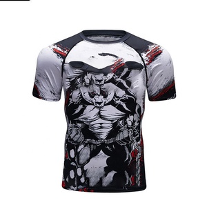 Alta calidad 3D diseñado manga corta Rash Guard nueva moda logotipo personalizado ODM colores sólidos entrega rápida más popular - Product Image 1
