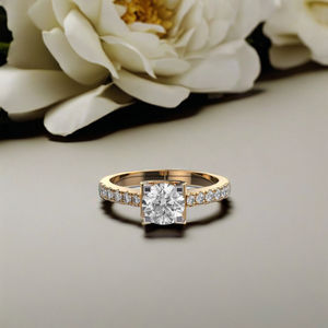 Joyería Fina de Moda con Diamantes de Corte Brillante en Canal, Oro Sólido de 14K, Diseño Personalizado al por Mayor - Product Image 1