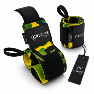 GAPE SPORTS Bandes de soutien pour poignets Noir Vert Jaune Réglables avec fermeture auto-agrippante Musculation Entraînement de force Unisexe Prix abordable - Product Image 5