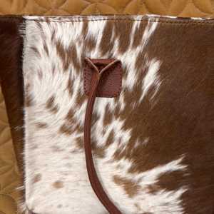 Sac fourre-tout en cuir véritable à poils, style western, pour femme, sac à bandoulière grande capacité avec fermeture éclair, sac de shopping tendance LHTB-0057B - Product Image 4