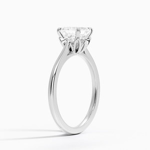 Bague BOJ 082 en argent 925, coupe Asscher, sertie de pierres florales, solitaire diamant 2 carats, couleur D, VVS1, moissanite certifiée GRA, en solde - Product Image 2