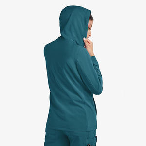 Medical <b>Scrub</b> Jackets Unisex Long Sleeve Zip Up Healthcare Uniform Jackets for Hospital Clinic Staff Wholesale Supply - Product Image 4