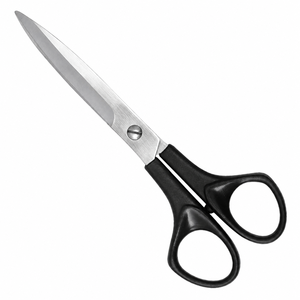 Professional Hair Scissors Stainless Steel Sharp Blade Black Plastic <b>Handle</b> Right Handed Salon <b>Shears</b> - Product Image 1