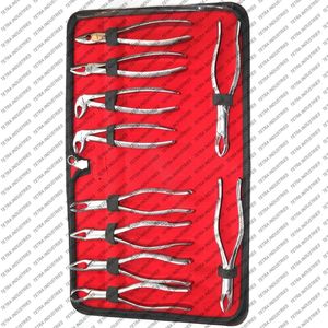 Ensemble de 10 pinces d'extraction dentaire en acier inoxydable allemand, kit de pinces d'extraction dentaire, instrument chirurgical dentaire certifié CE - Product Image 6