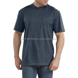 Short Sleeve <b>With</b> <b>Pocket</b> <b>Men's</b> Clothing Plus Size <b>Men</b> <b>Shirts</b> High Quality Cotton Breathable Summer Crewneck Slim Fit <b>Men</b> T <b>Shirt</b> - Product Image 2