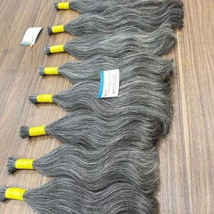 ผมเวอร์จินเวียดนามขายส่ง ผมดิบไม่ผ่านกระบวนการ ผมตรงธรรมชาติ สีเทา แบบเป็นมัด - Product Image 1