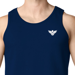 <b>Mens</b> Sleeveless Tank Top <b>Gym</b> Workout Training Running Casual 100% Cotton Soft Breathable Athletic Summer Logo Front <b>Vest</b> - Product Image 6