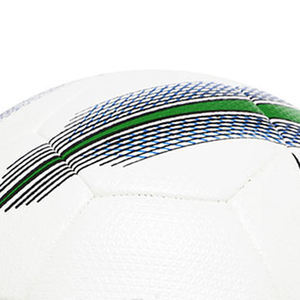 Ballon de football professionnel personnalisé pour club, en PVC/PU/TPU, imprimé à rayures colorées avec votre logo, pour entraînement et matchs sportifs en extérieur - Product Image 6