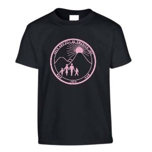 Camiseta Negra de Manga Corta con Cuello Redondo y Estampado Gráfico Rosa, Ropa Casual para el Día a Día, Cómoda, Unisex - Product Image 1