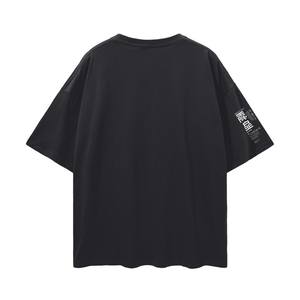 Camiseta de Algodón Grueso con Logotipo Personalizado, Transpirable, Estilo Urbano, Corte Cuadrado, Hombros Caídos, para Hombre - Product Image 1