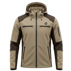 Lightweight <b>Men's</b> Softshell Winter <b>Jacket</b> Full Zip Outdoor Clothing With Modern Fit For Hiking <b>Cycling</b> and Travel - Product Image 1