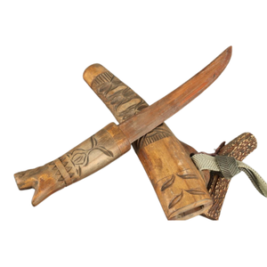 Couteau traditionnel Ainu Makiri, artisanal, d'origine japonaise, modèle G-2215 - Product Image 1