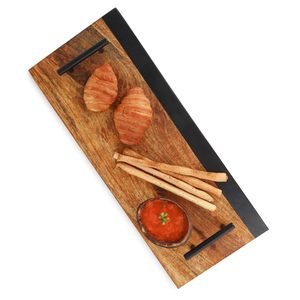 Elegante Bandeja Rectangular de Madera Hecha a Mano para Desayuno, Té, Café y Aperitivos, Ecológica, Decorativa, Multiusos, Disponible para Catering - Product Image 6