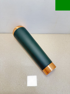 Premium Matte Dark Green Pure Copper Water Bottle Minimalist Drinkware Copper Flask Tapered Sports Bottle with Leak-Proof Cap - Product Image 3