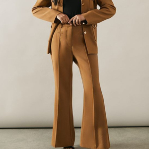 กางเกงจ็อกเกอร์ทรงบานสำหรับผู้หญิงขายส่ง และกางเกงขายาวผ้าฝ้าย 100% ระบายอากาศได้ดี เนื้อผ้านุ่ม สวมใส่สบาย ทรงหลวม ขากว้าง ทรงตรง กางเกงคาร์โก้สำหรับผู้หญิง - Product Image 6