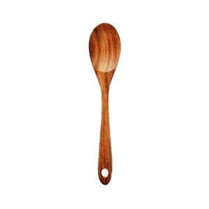Cuillère en bois écologique très vendue pour ustensiles de cuisine antiadhésifs, idéale pour remuer et servir avec élégance à la table. - Product Image 1