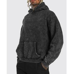 Sweat-shirt à capuche personnalisé en molleton épais avec effet délavé à l'acide, fabrication sur mesure pour les importateurs de mode mondiaux - Product Image 1