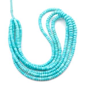 Cuentas facetadas de turquesa de Arizona, piedras preciosas naturales de 4-6 mm, cuentas de turquesa azul para hacer collares de joyería. - Product Image 5