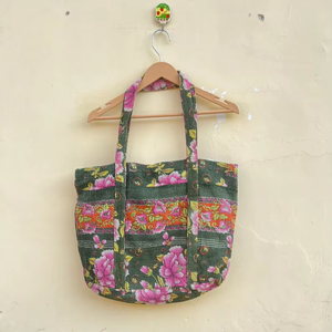 Sac fourre-tout matelassé léger de couleur unie, doublure en coton doux, style vintage, grande capacité, pour femme, toutes saisons, voyage - Product Image 1