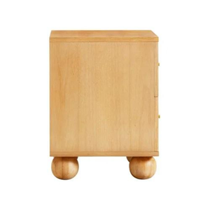 Contemporary Design <b>Rattan</b> Nightstand with 2 <b>Drawers</b> for Bedroom Furniture and Home Decoration - Product Image 4